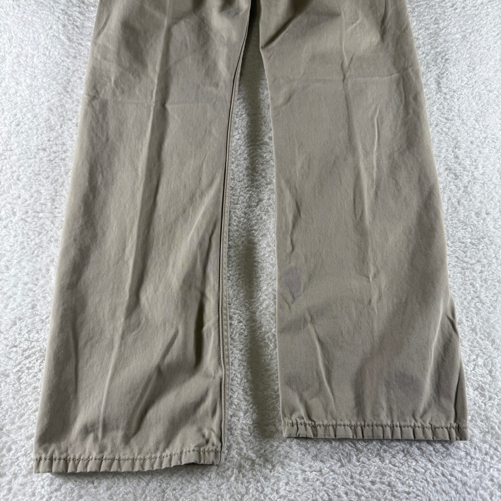 Levis 514 Pants Mens 32x32 Khaki Straight Chino Tan White Tab School 5 Pockets - Picture 6 of 9